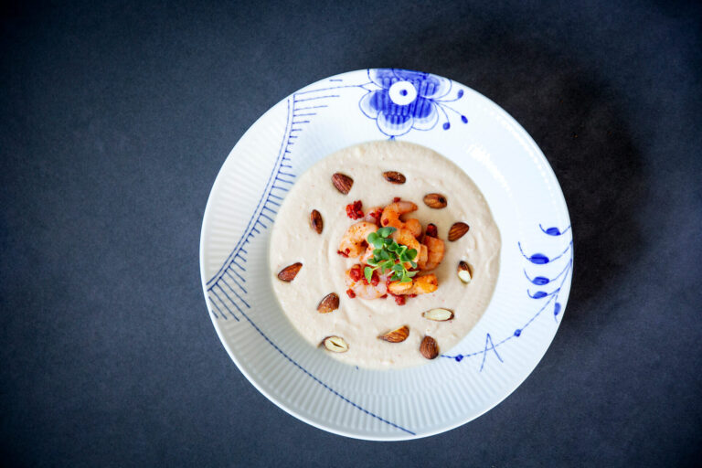 Blomkålssuppe med rejer